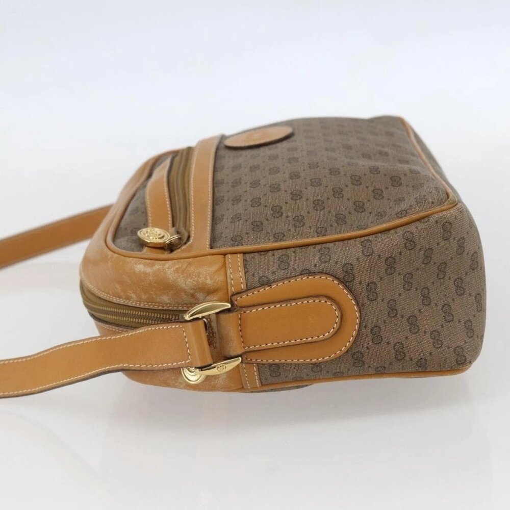 GUCCI Micro GG Supreme Shoulder Bag PVC Beige Gold - Picture 6 of 16